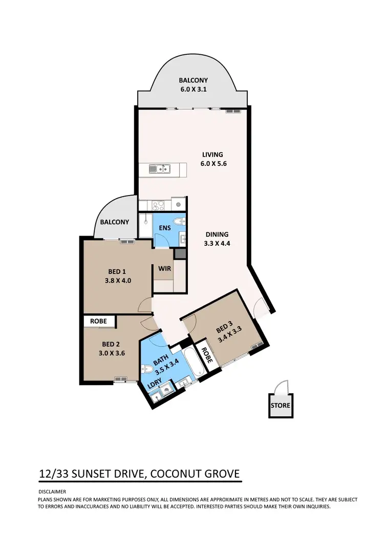 Floorplan of Homely unit listing, 12/33 Sunset Drive, Coconut Grove NT 810