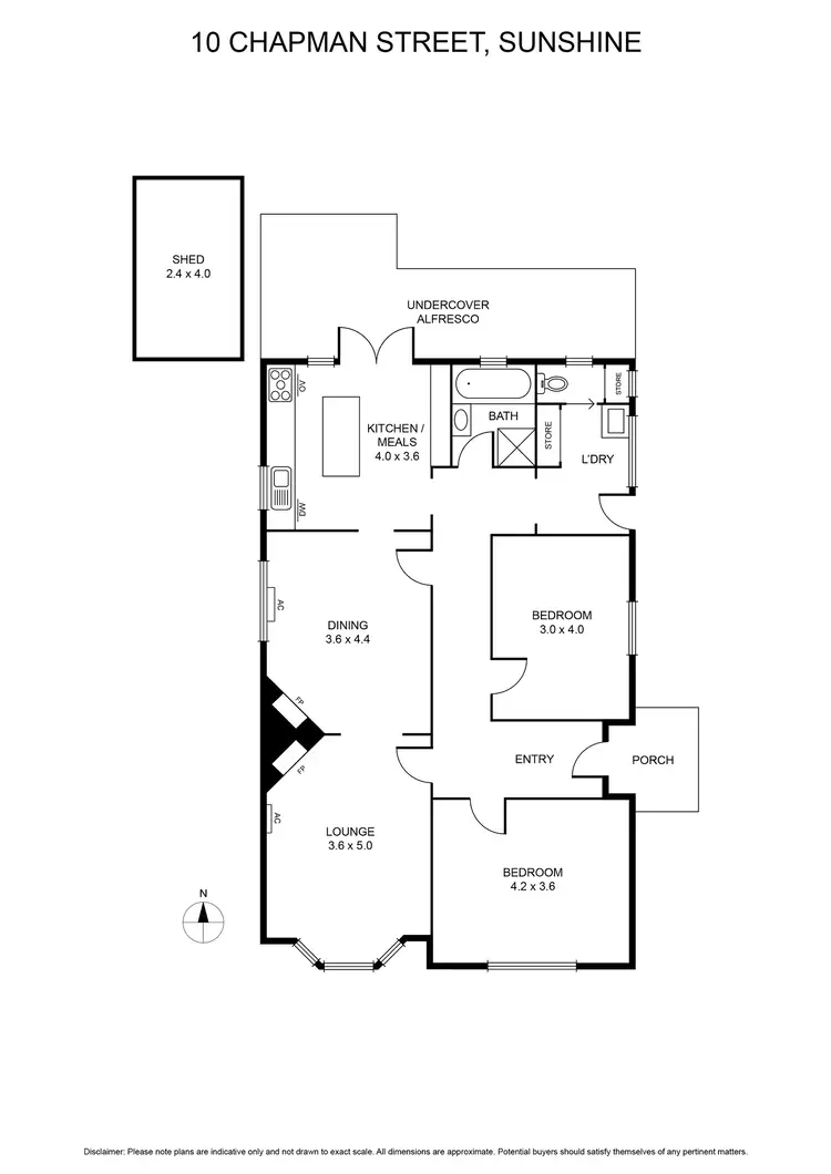 Floorplan of Homely house listing, 10 Chapman Street, Sunshine VIC 3020