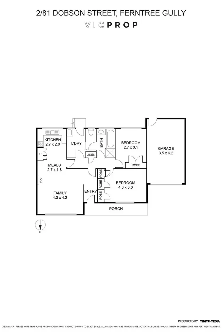 Floorplan of Homely unit listing, 2/81 Dobson Street, Ferntree Gully VIC 3156