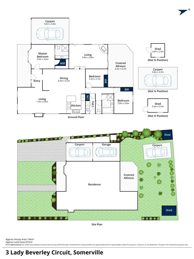 Floorplan of Homely house listing, 3 Lady Beverly Circuit, Somerville VIC 3912