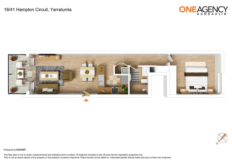 Floorplan of Homely unit listing, 18/41 Hampton Circuit, Yarralumla ACT 2600