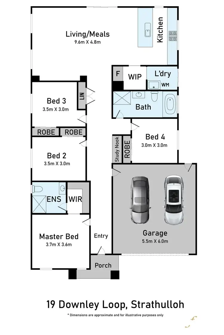 Floorplan of Homely house listing, 19 Downley Loop, Strathtulloh VIC 3338