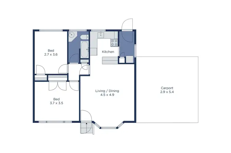 Floorplan of Homely unit listing, 2/2 Jilmax Court, Forest Hill VIC 3131