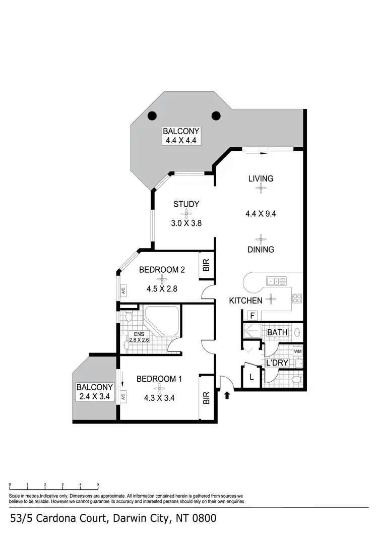 Floorplan of Homely unit listing, 53/5 Cardona Court, Darwin City NT 800