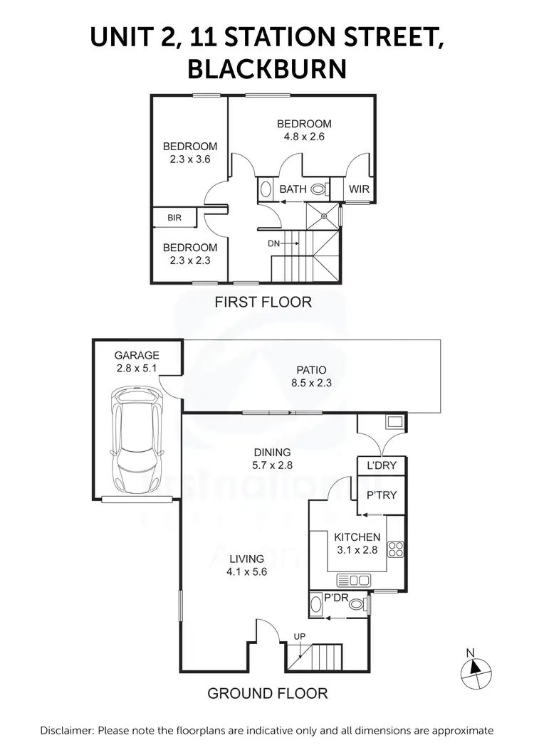 Floorplan of Homely townhouse listing, 2/11 Station Street, Blackburn VIC 3130