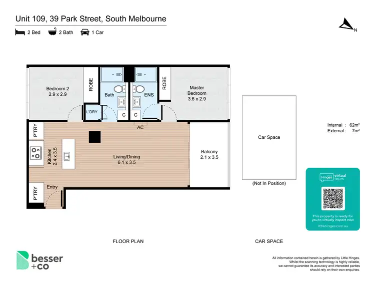 Floorplan of Homely apartment listing, 109/39 Park Street, South Melbourne VIC 3205