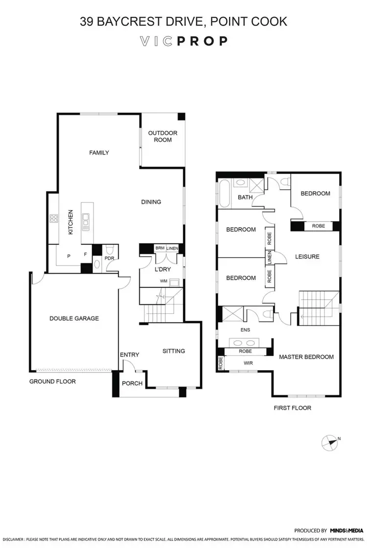 Floorplan of Homely house listing, 39 Baycrest Drive, Point Cook VIC 3030