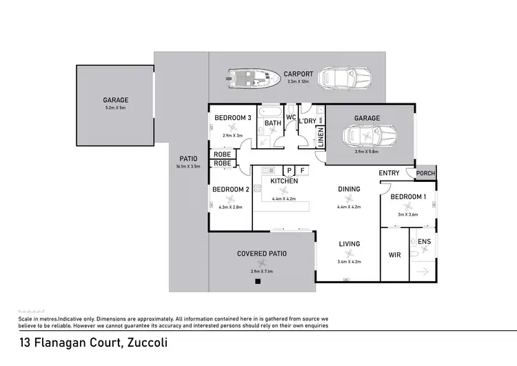 Floorplan of Homely house listing, 13 Flanagan Court, Zuccoli NT 832