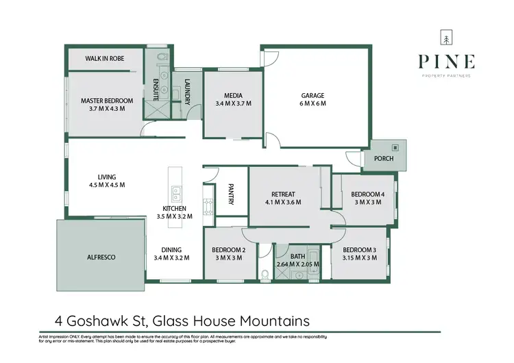 Floorplan of Homely house listing, 4 Goshawk Street, Glass House Mountains QLD 4518