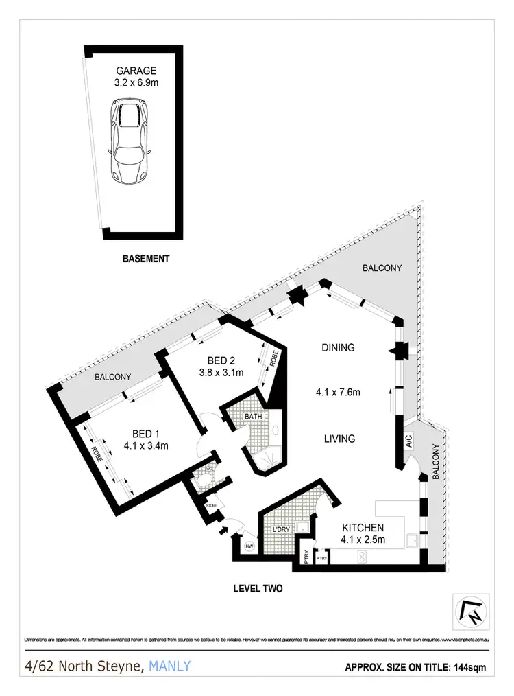 Floorplan of Homely apartment listing, 4/62 North Steyne, Manly NSW 2095
