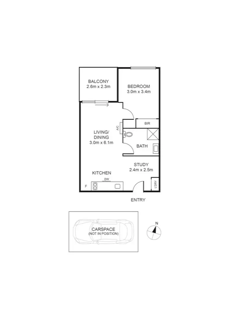 Floorplan of Homely unit listing, 201/151 Princes Street, Carlton VIC 3053