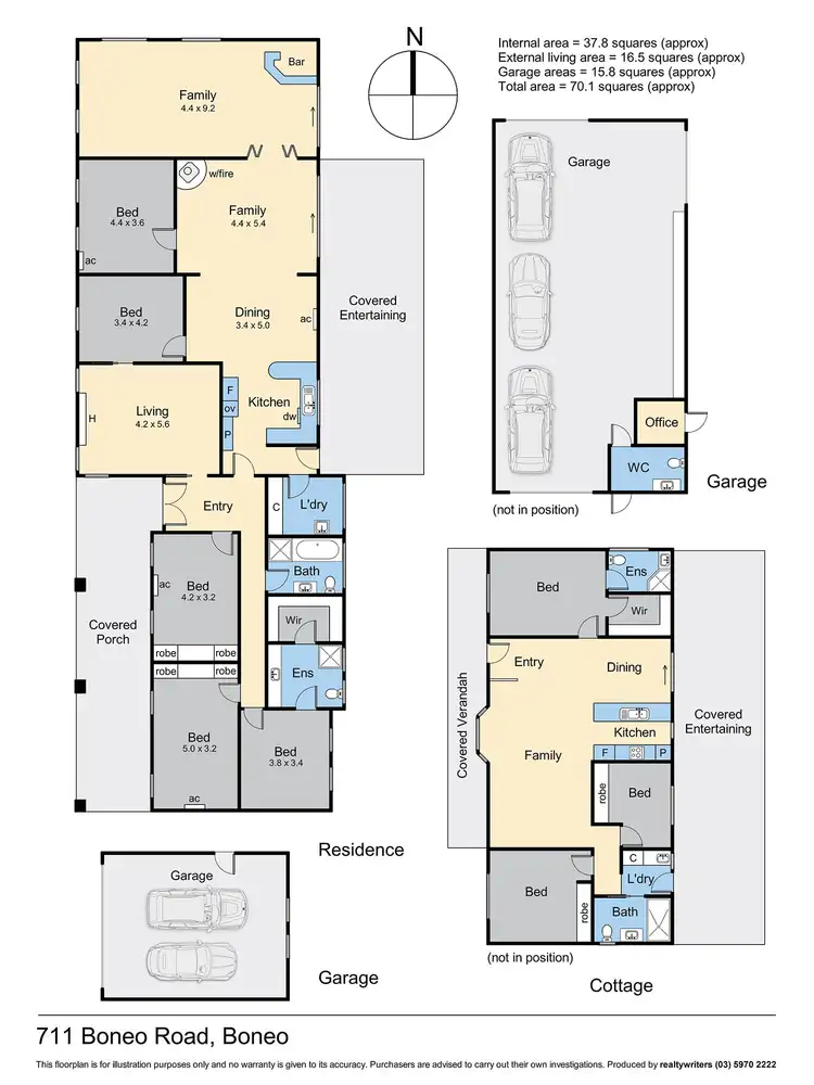 Floorplan of Homely rural property listing, 711 & 711A Boneo Road, Boneo VIC 3939