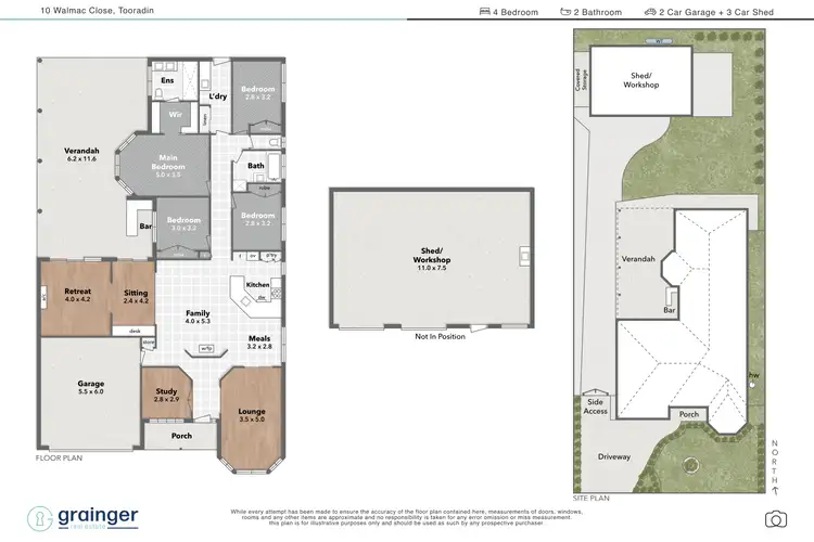 Floorplan of Homely house listing, 10 Walmac Close, Tooradin VIC 3980