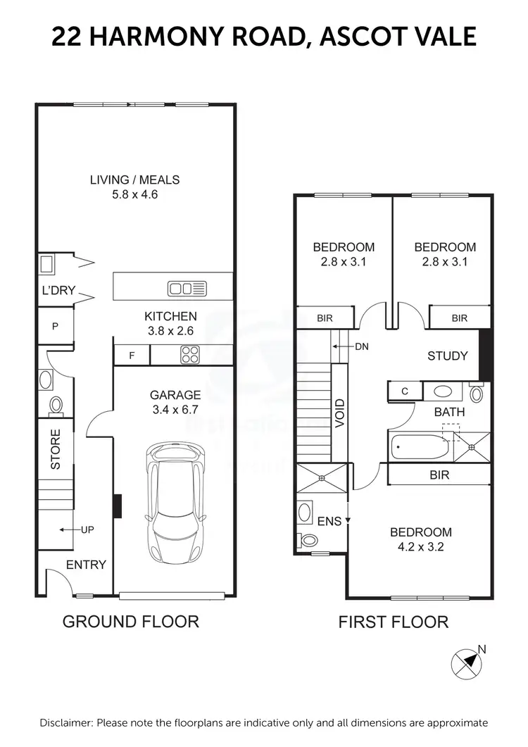 Floorplan of Homely house listing, 22 Harmony Road, Ascot Vale VIC 3032