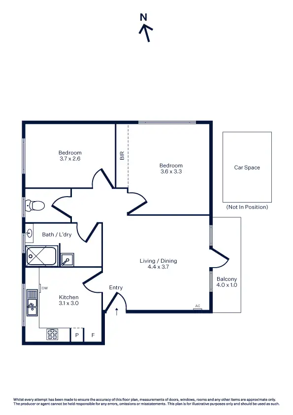 Floorplan of Homely apartment listing, 6/85-86 The Strand, Newport VIC 3015