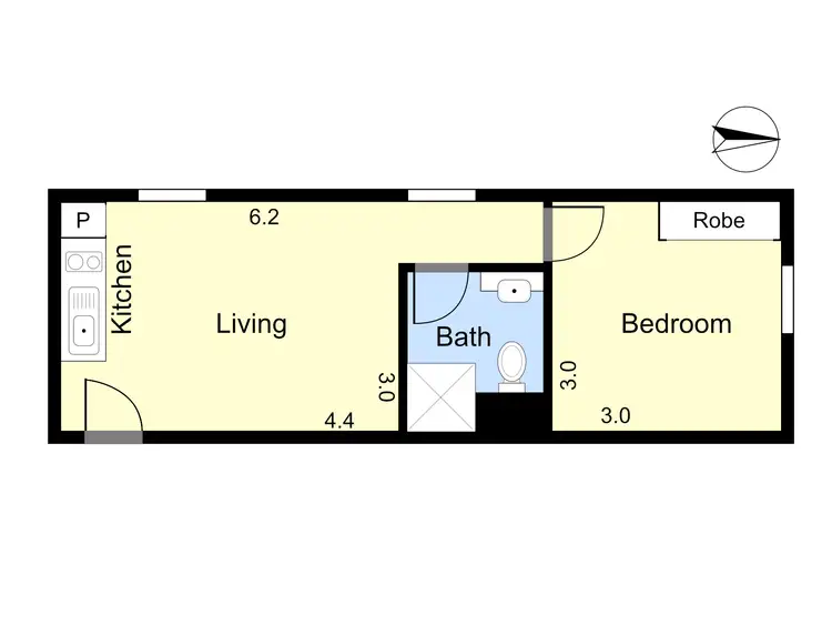 Floorplan of Homely apartment listing, 615/45 Victoria Parade, Collingwood VIC 3066