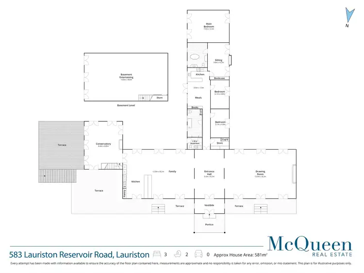 Floorplan of Homely house listing, 583 Lauriston Reservoir Road, Lauriston VIC 3444