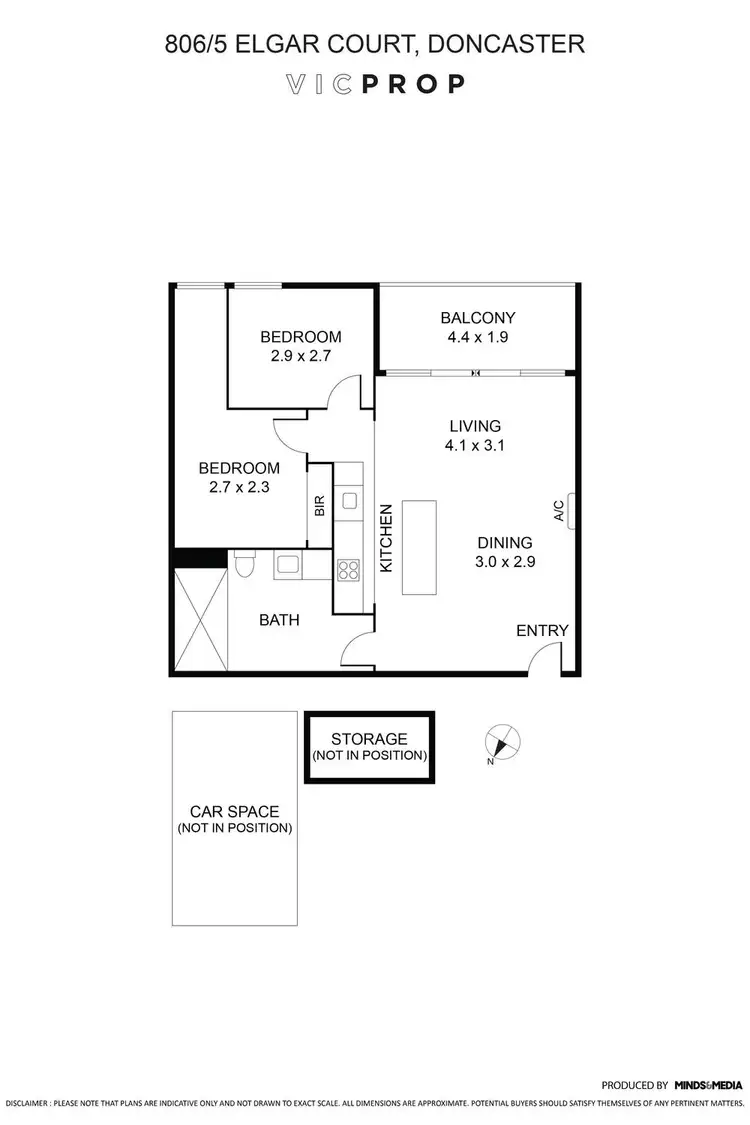 Floorplan of Homely unit listing, 806/5 Elgar Court, Doncaster VIC 3108