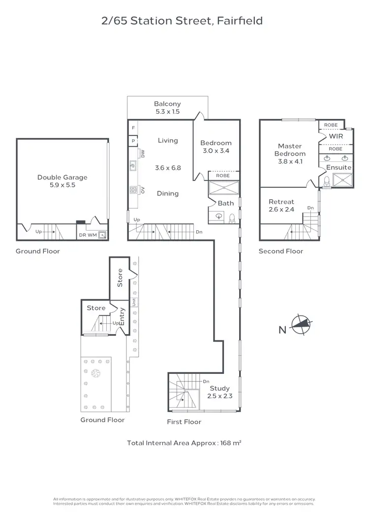 Floorplan of Homely townhouse listing, 2/65 Station Street, Fairfield VIC 3078