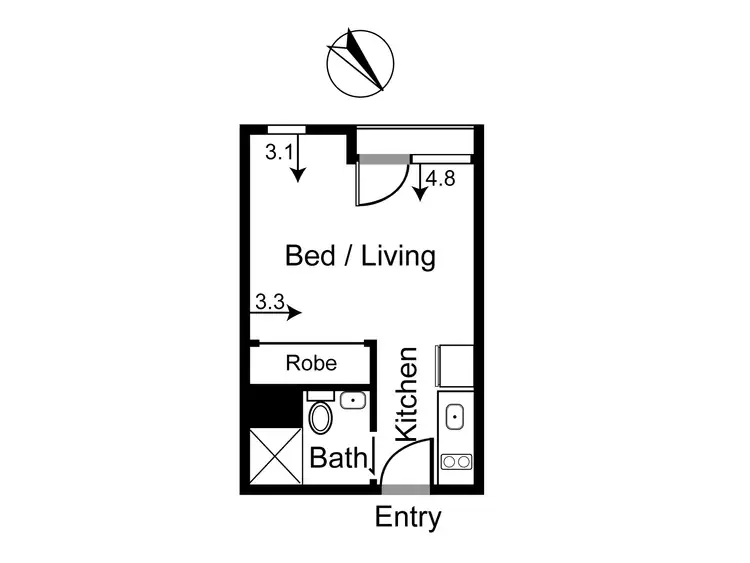 Floorplan of Homely apartment listing, 915/488 Swanston Street, Carlton VIC 3053