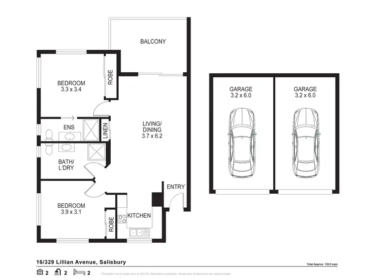 Floorplan of Homely unit listing, 16/329 Lillian Avenue, Salisbury QLD 4107