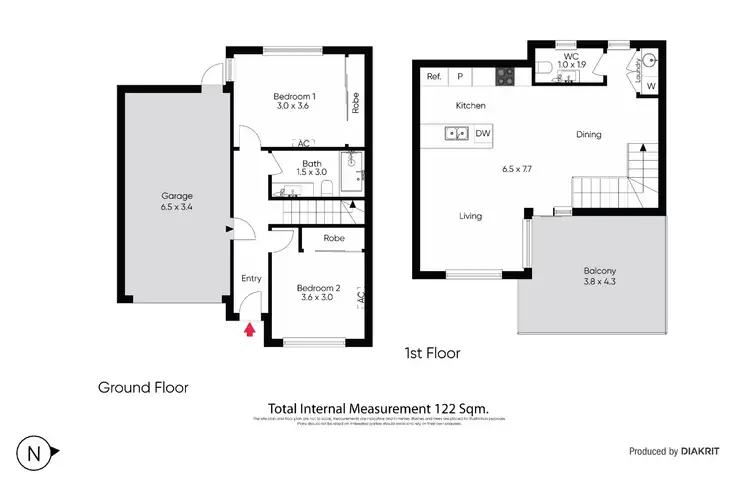 Floorplan of Homely townhouse listing, 3/23 Clarendon Parade, West Footscray VIC 3012