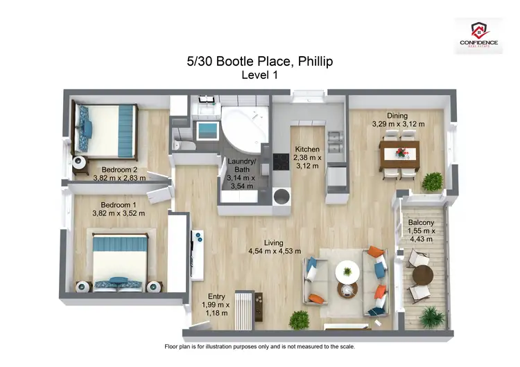 Floorplan of Homely apartment listing, 5/30 Bootle Place, Phillip ACT 2606