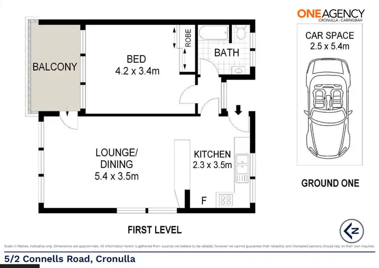 Floorplan of Homely unit listing, 5/2 Connels Road, Cronulla NSW 2230