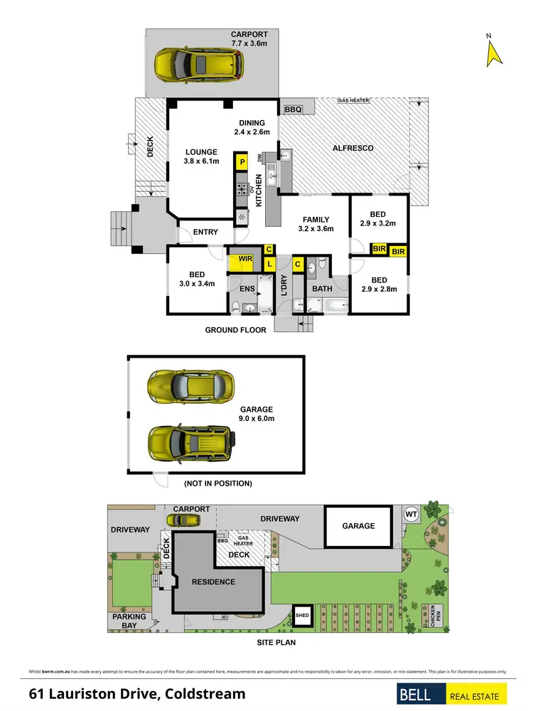 Floorplan of Homely house listing, 61 Lauriston Drive, Coldstream VIC 3770
