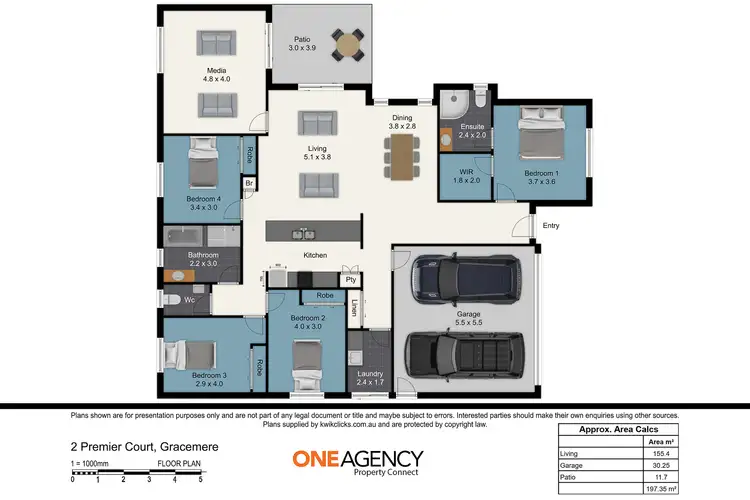 Floorplan of Homely house listing, 2 Premier Court, Gracemere QLD 4702