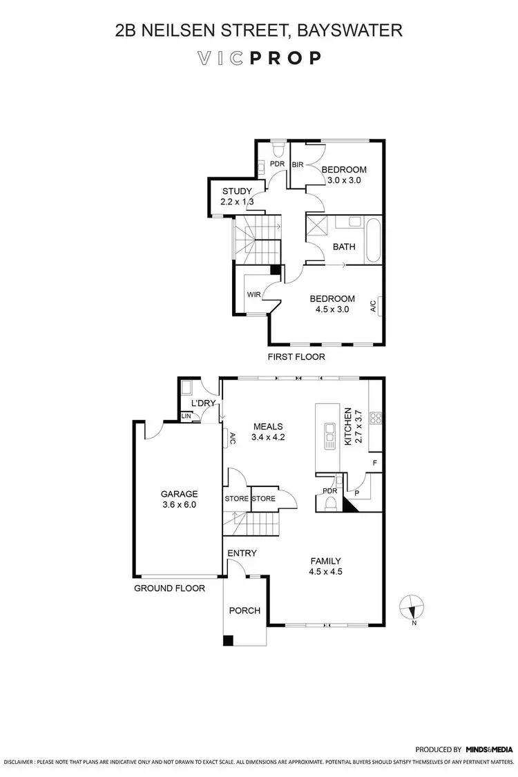 Floorplan of Homely townhouse listing, 2B Neilson Street, Bayswater VIC 3153
