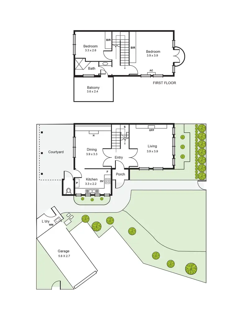 Floorplan of Homely townhouse listing, 2A Sea View Street, Caulfield South VIC 3162