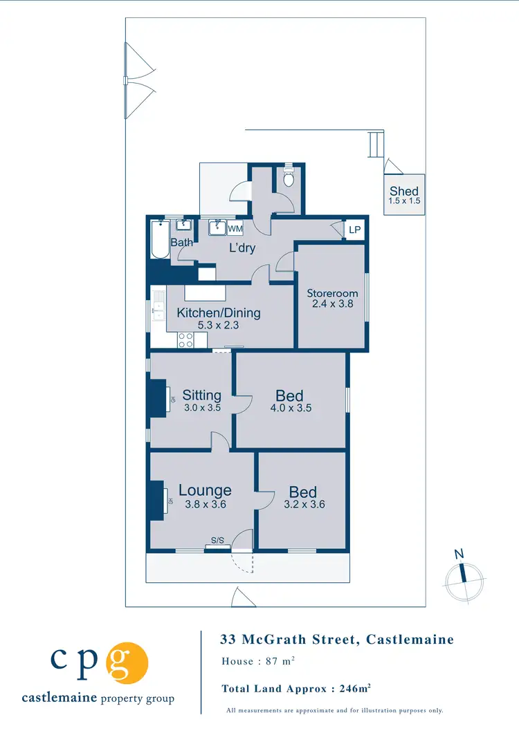 Floorplan of Homely house listing, 33 Mcgrath Street, Castlemaine VIC 3450