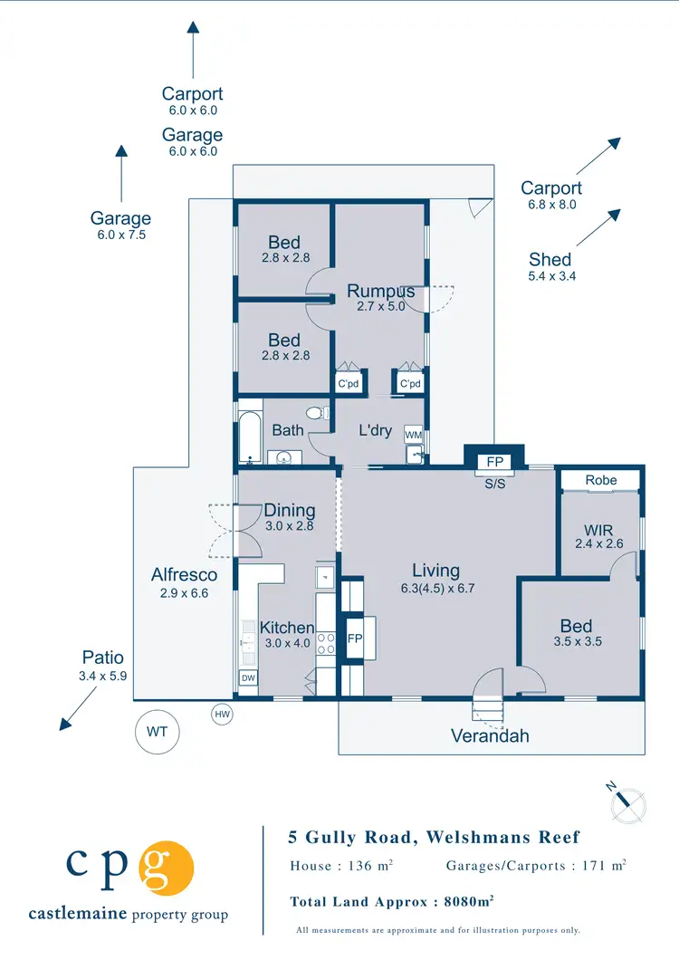 Floorplan of Homely house listing, 5 Gully Road, Welshmans Reef VIC 3462