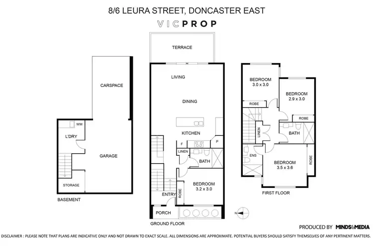 Floorplan of Homely townhouse listing, 8/6 Leura Street, Doncaster East VIC 3109