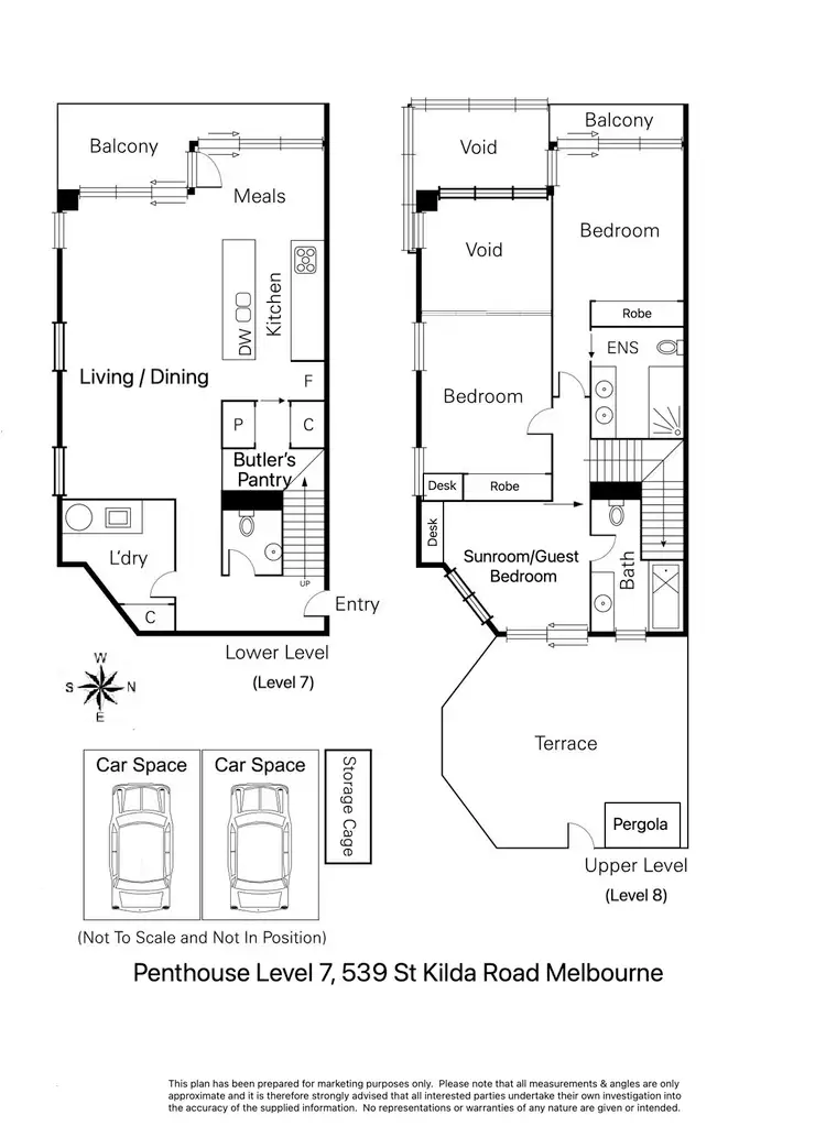 Floorplan of Homely apartment listing, Penthouse Level 7/539 St Kilda Road, Melbourne VIC 3004