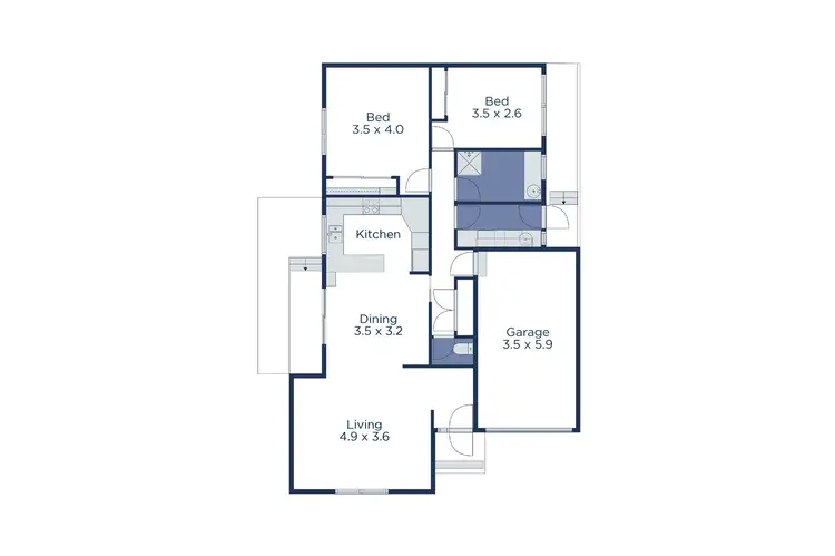 Floorplan of Homely unit listing, 4 Madge Street, Boronia VIC 3155