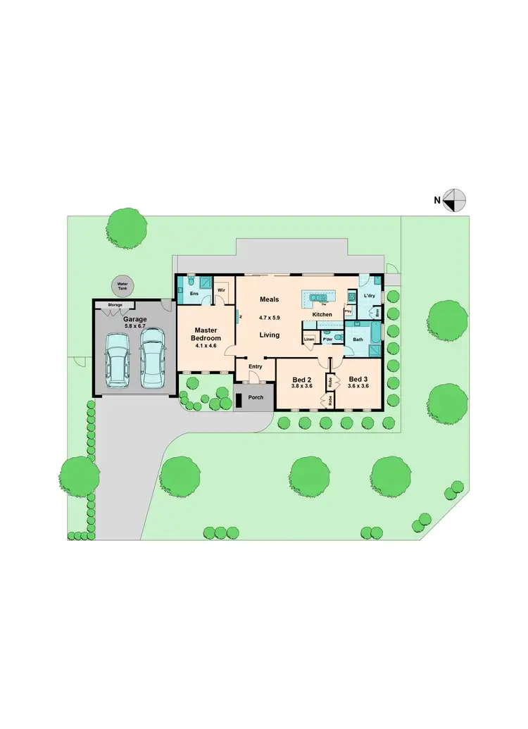 Floorplan of Homely house listing, 1/87 Rail Street, Wandong VIC 3758