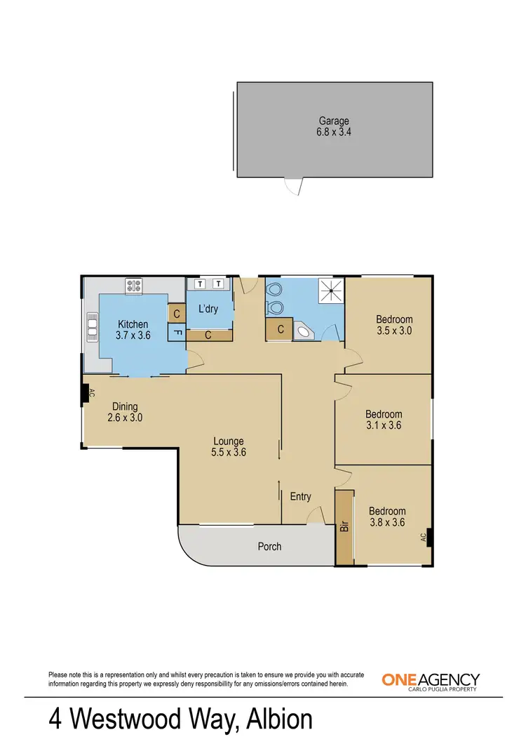 Floorplan of Homely house listing, 4 Westwood Way, Albion VIC 3020