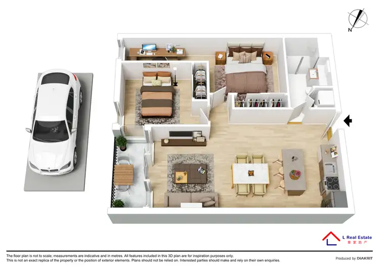 Floorplan of Homely apartment listing, 3102/200 Spencer Street, Melbourne VIC 3000
