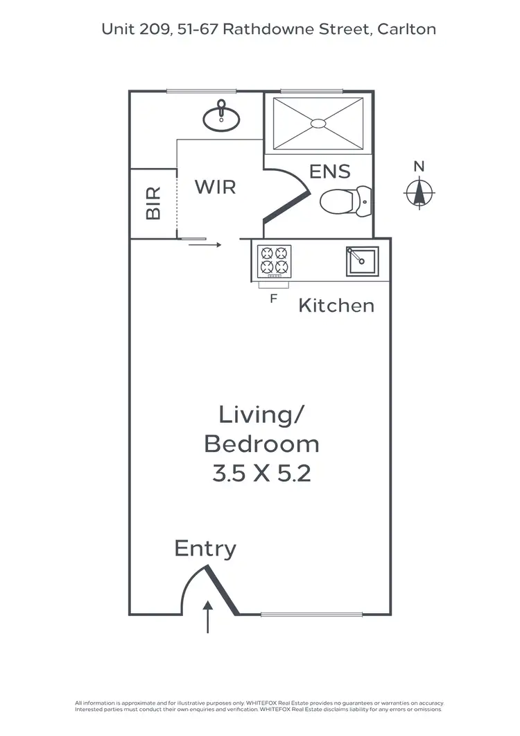 Floorplan of Homely apartment listing, 209/51-67 Rathdowne Street, Carlton VIC 3053