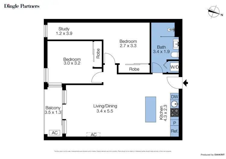Floorplan of Homely unit listing, 2302/200 Spencer Street, Melbourne VIC 3000