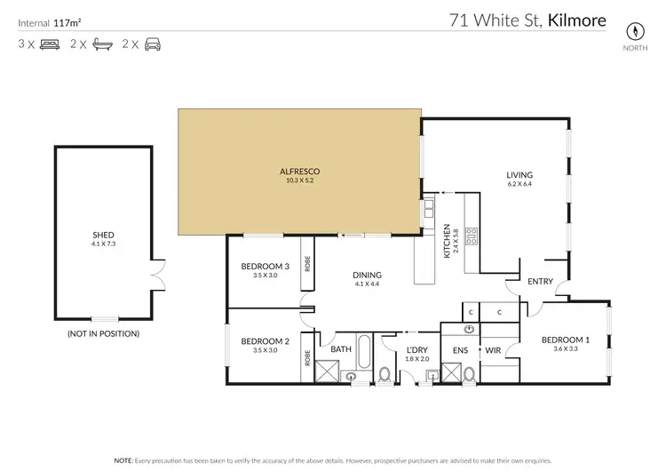 Floorplan of Homely house listing, 71 White Street, Kilmore VIC 3764
