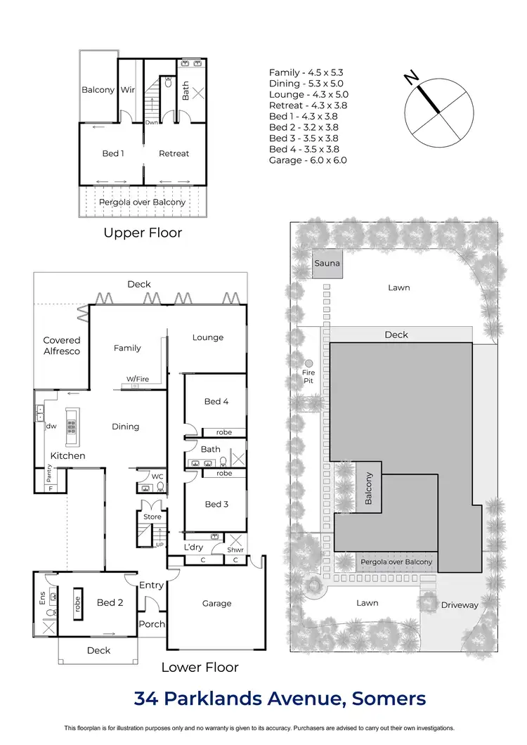 Floorplan of Homely house listing, 34 Parklands Avenue, Somers VIC 3927