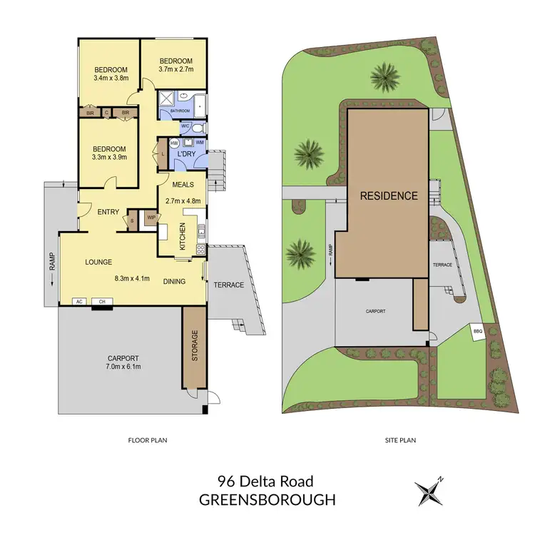 Floorplan of Homely house listing, 96 Delta Road, Greensborough VIC 3088