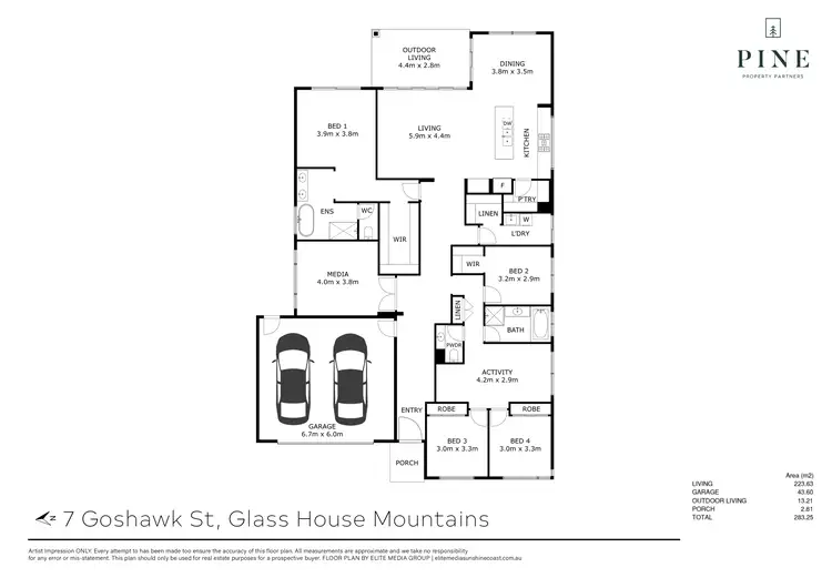 Floorplan of Homely house listing, 7 Goshawk Street, Glass House Mountains QLD 4518