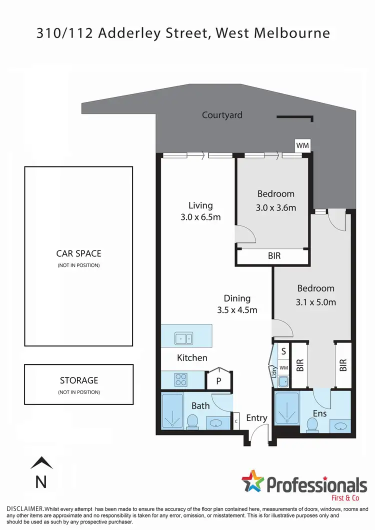 Floorplan of Homely apartment listing, 310/112 Adderley Street, West Melbourne VIC 3003