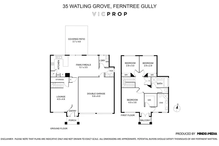 Floorplan of Homely townhouse listing, 35 Watling Grove, Ferntree Gully VIC 3156