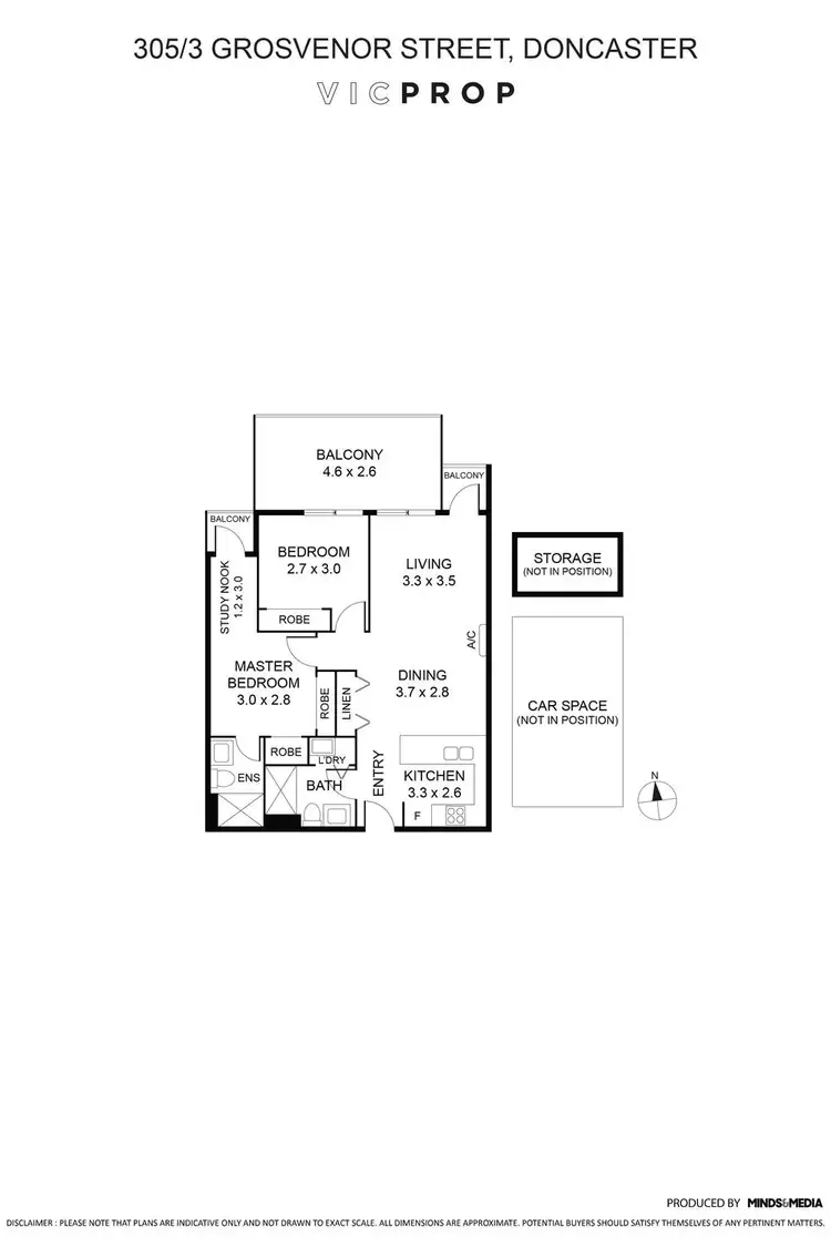 Floorplan of Homely apartment listing, 305/3 Grosvenor Street, Doncaster VIC 3108