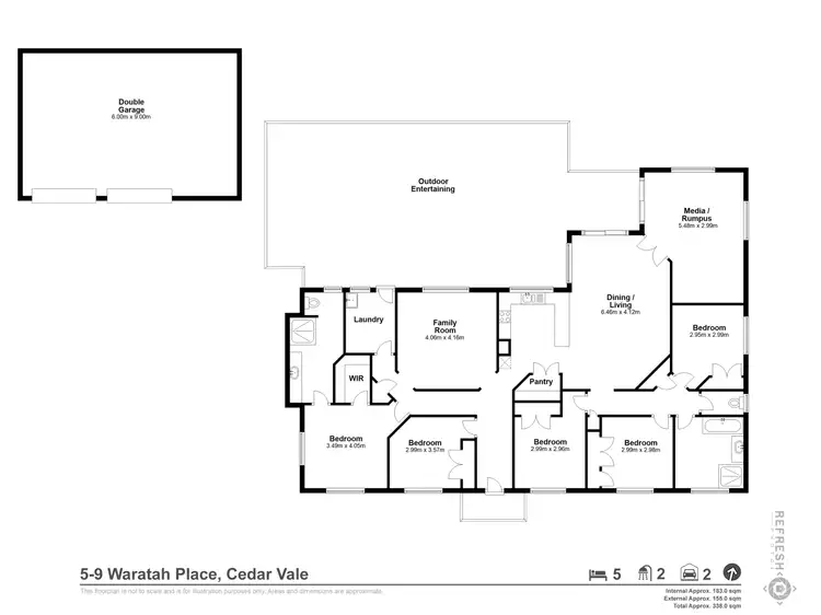Floorplan of Homely house listing, 5-9 Waratah Place, Cedar Vale QLD 4285